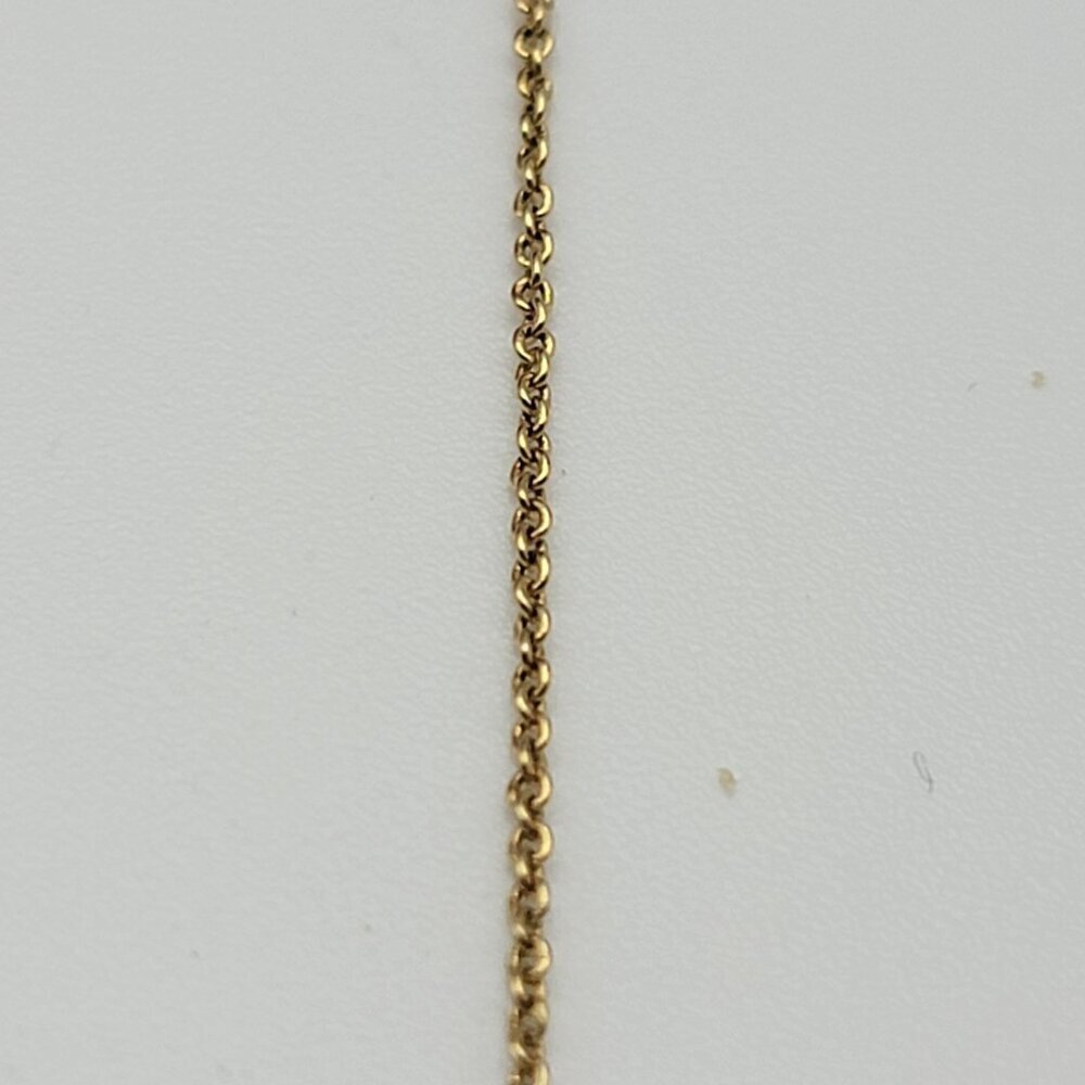 GORJANA Gold Tone Bar Necklace 25 In Spring Ring Clasp Minimalist - Picture 4 of 6